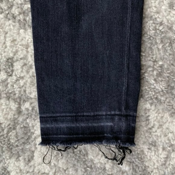 McGuire Black/Dark Grey Skinny Jeans with Frayed Hem - Picture 3 of 7
